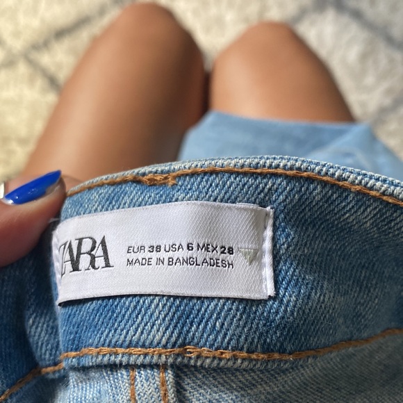 Zara Blue Distressed Skinny Jeans - Picture 5 of 5